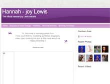 Tablet Screenshot of hannahjoylewis.com